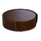 Dacasso Rustic Brown Leather Coaster Set AG-3245 - alternate 1